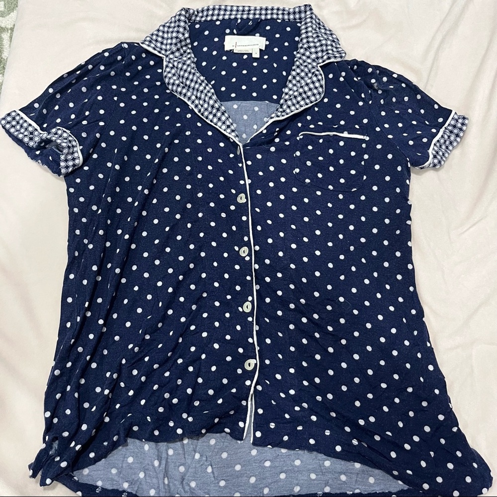 Anthropologie pajama shirt size small